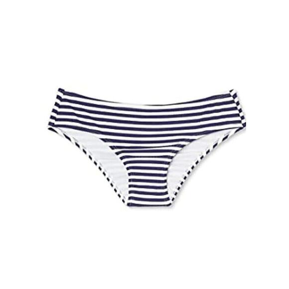 Juniors Ribbed Cheeky Hipster Bikini Bottom Loo- Xhilaration Navy Stripe XS 00 - Picture 11 of 12